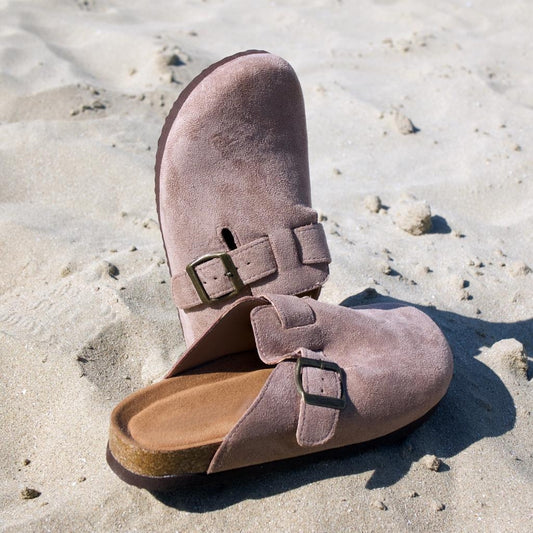 Mules sabot fermé Taupe