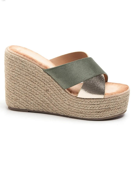 Mules espadrilles clearance compensées