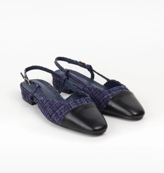 Slingback Tweed Marine