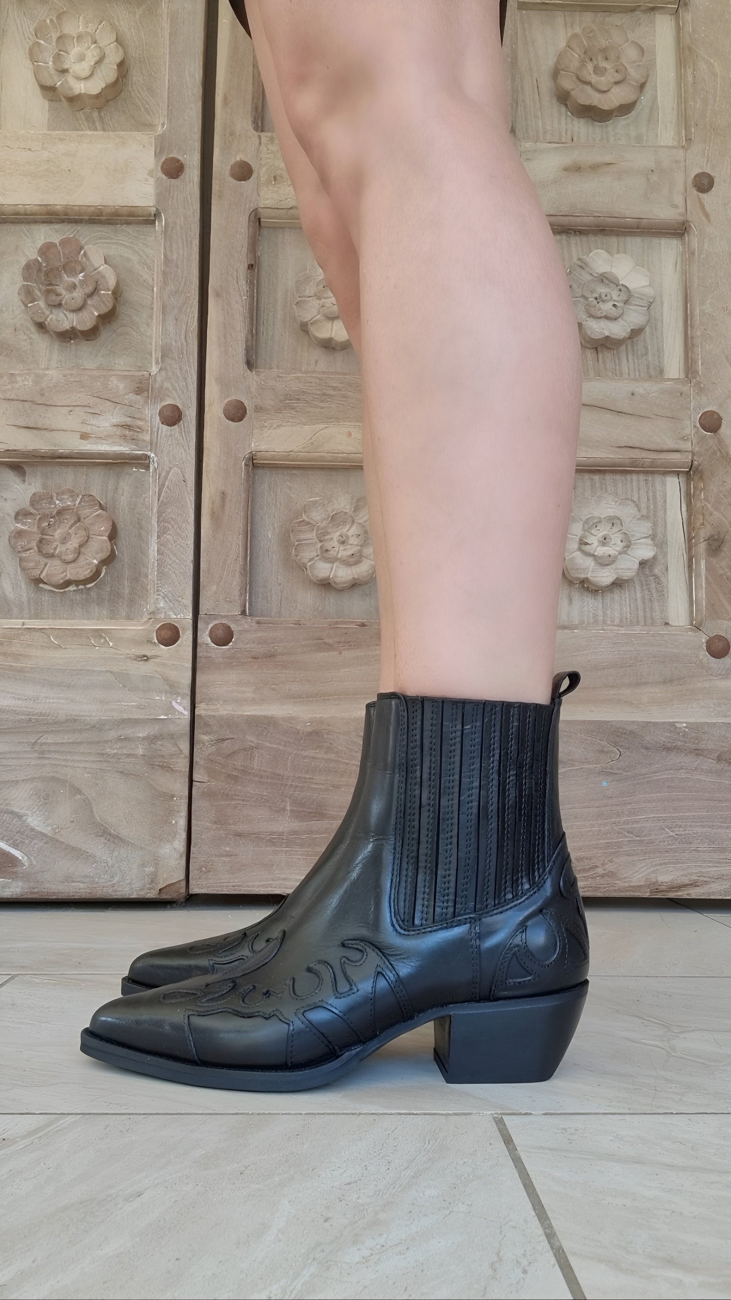 Bottines santiags Semerdjian noir