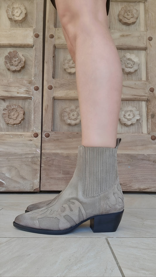 Bottines santiags Semerdjian taupe