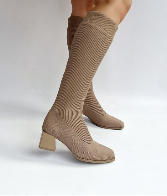 Bottes chausettes Taupe