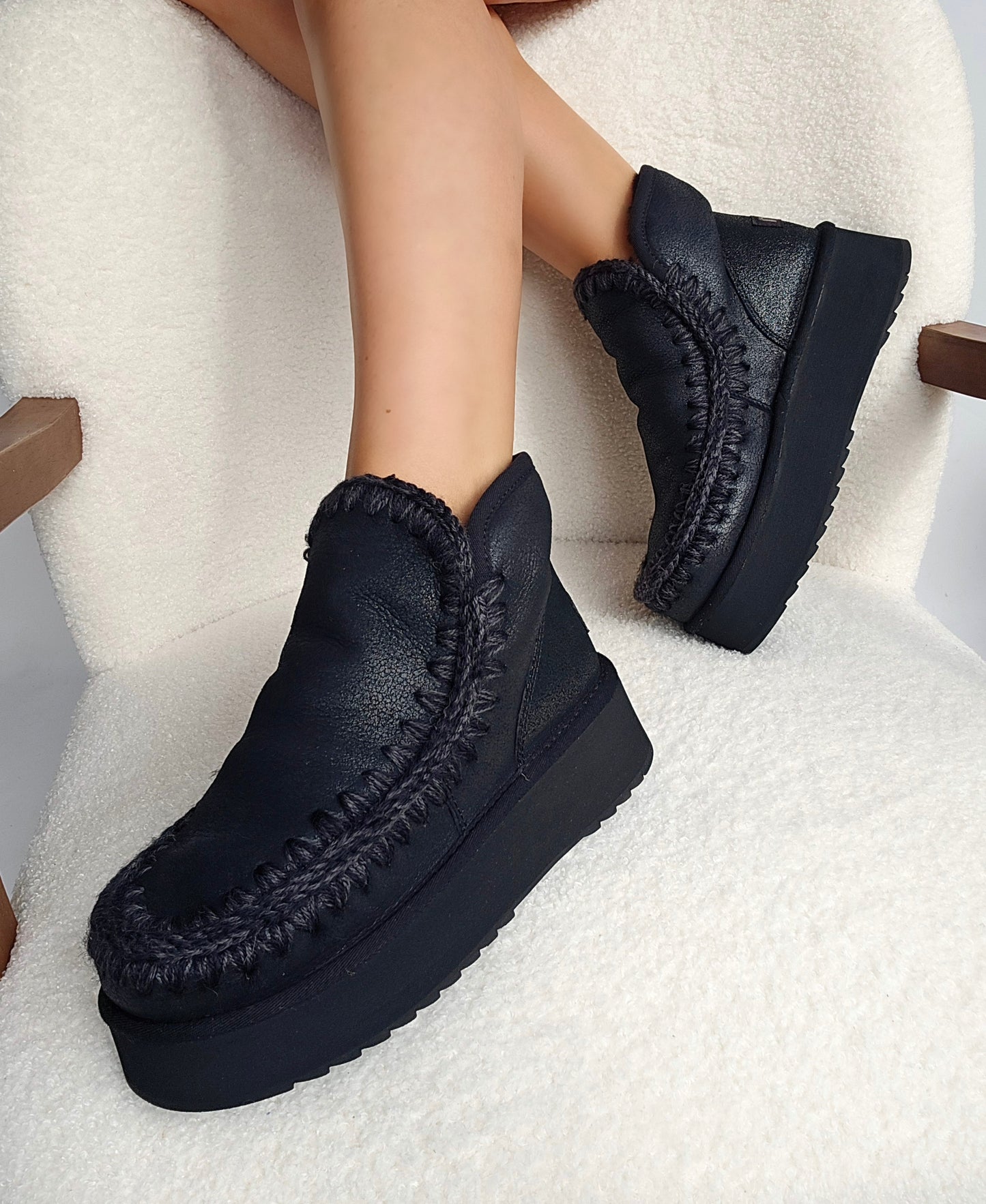 Mou mini eskimo platform boots Black 