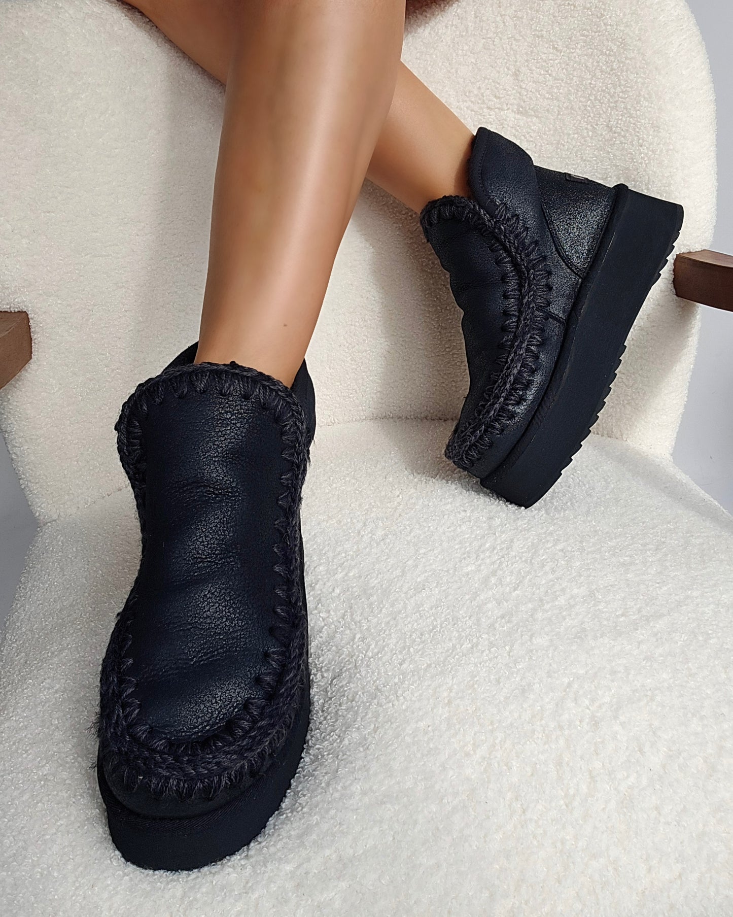 Mou mini eskimo platform boots Black 