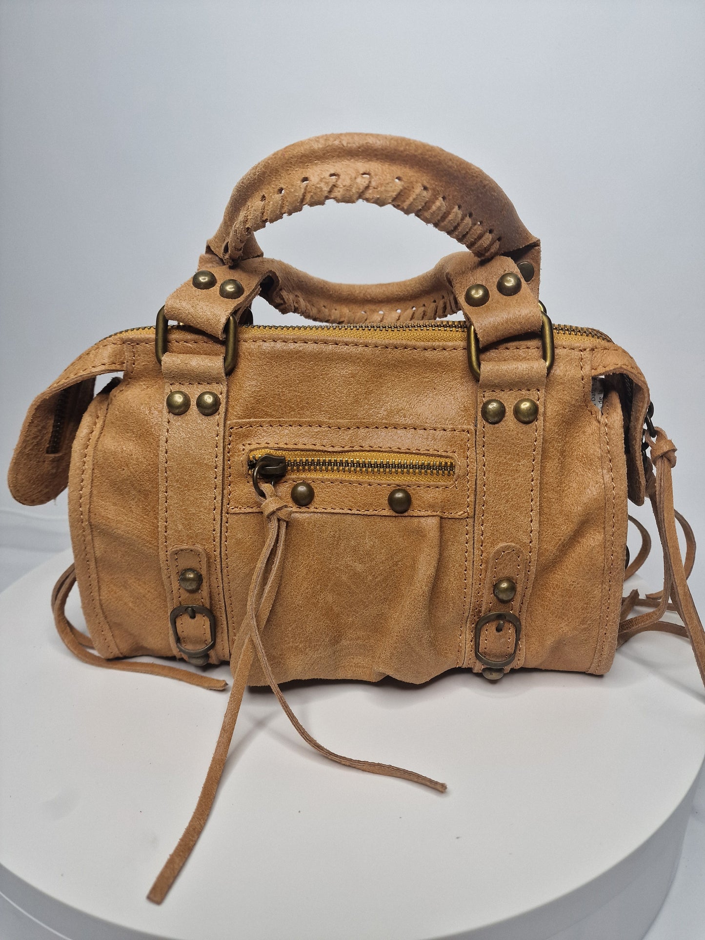 Sac BALOU petit modèle cuir Mat Camel