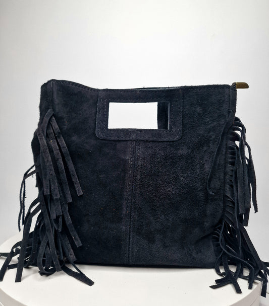 Sac frange Daim Noir