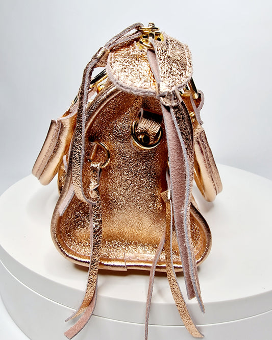 Sac BALOU petit modèle cuir irisé  Champagne