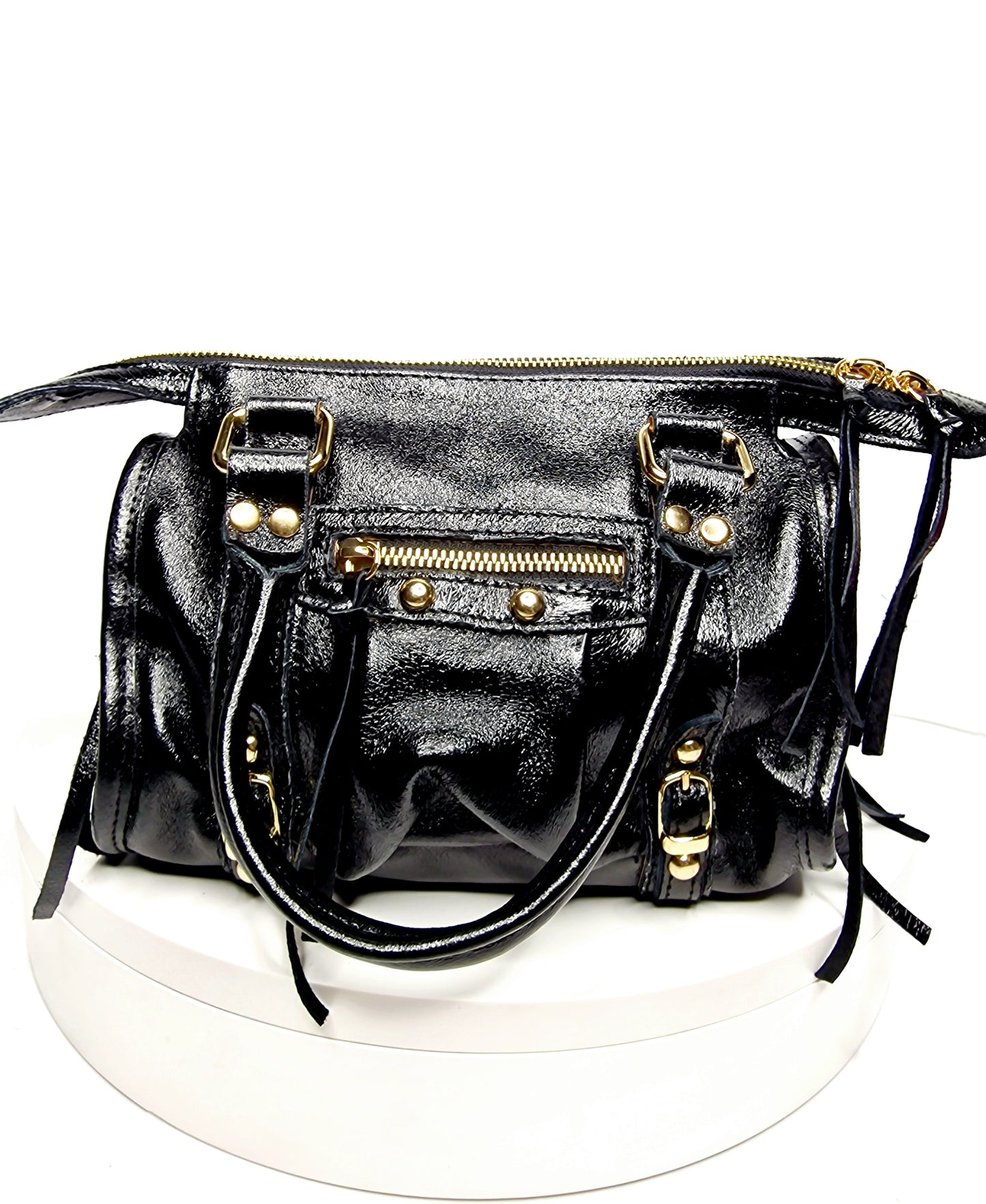 BALOU bag small model iridescent leather Black