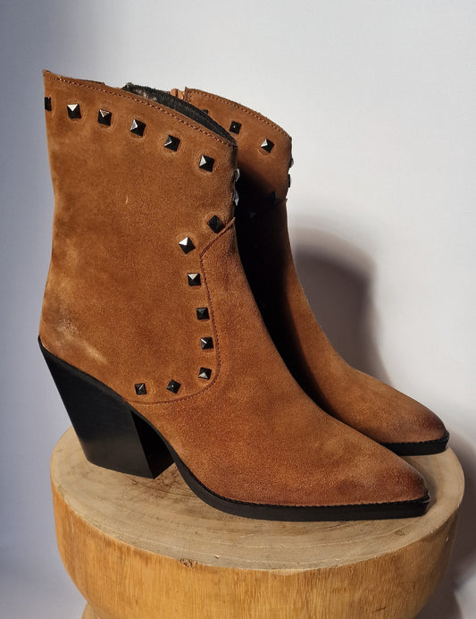 Bottines pointues Semerdjian Camel