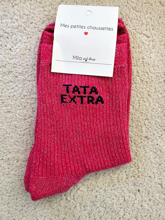 Chaussettes tata extra Fushia