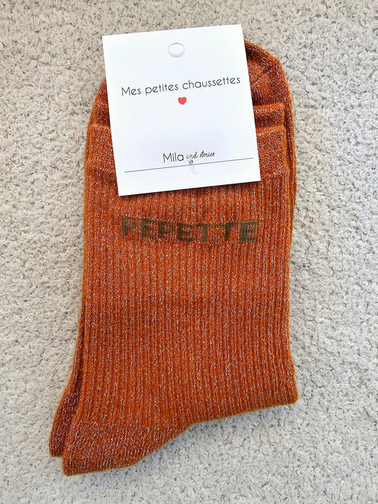 Chaussettes pepette Terracota