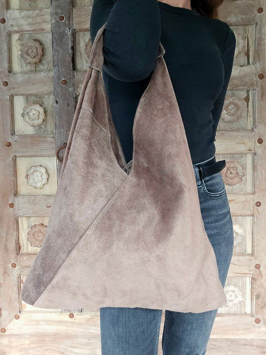 Sac cabas Suède Taupe