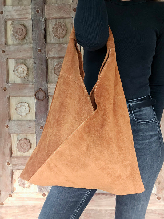 Sac cabas Suède Camel