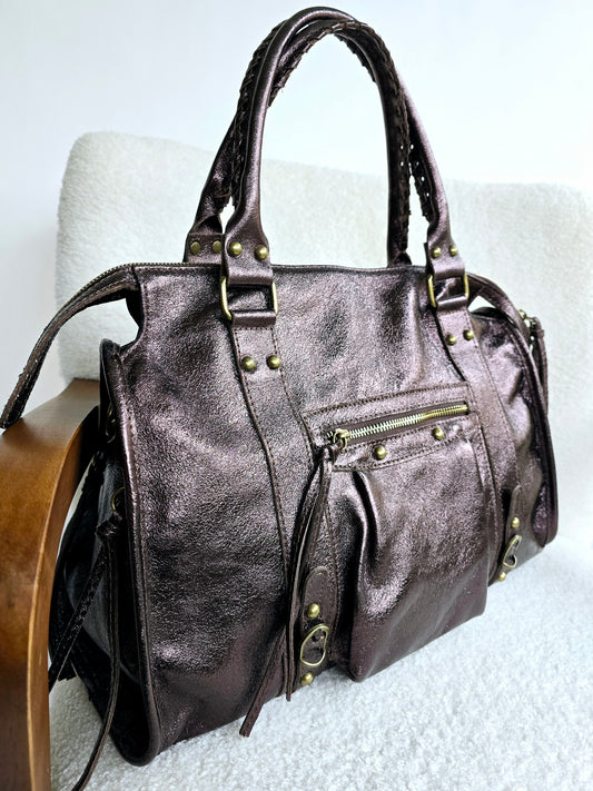 Sac Balou grand modèle cuir Bronze