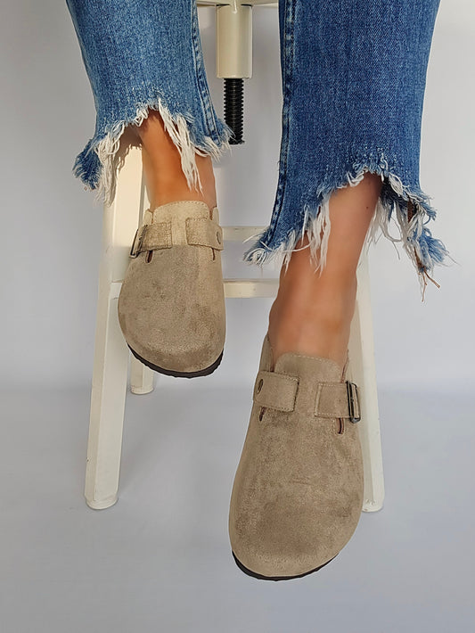 Mules sabot Taupe