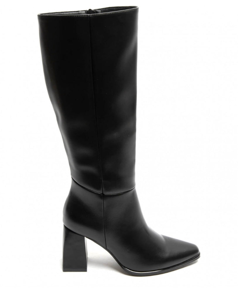 Botte haute noire talon – Style intemporel 