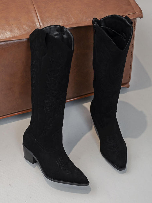 Bottes santiags haute Noir