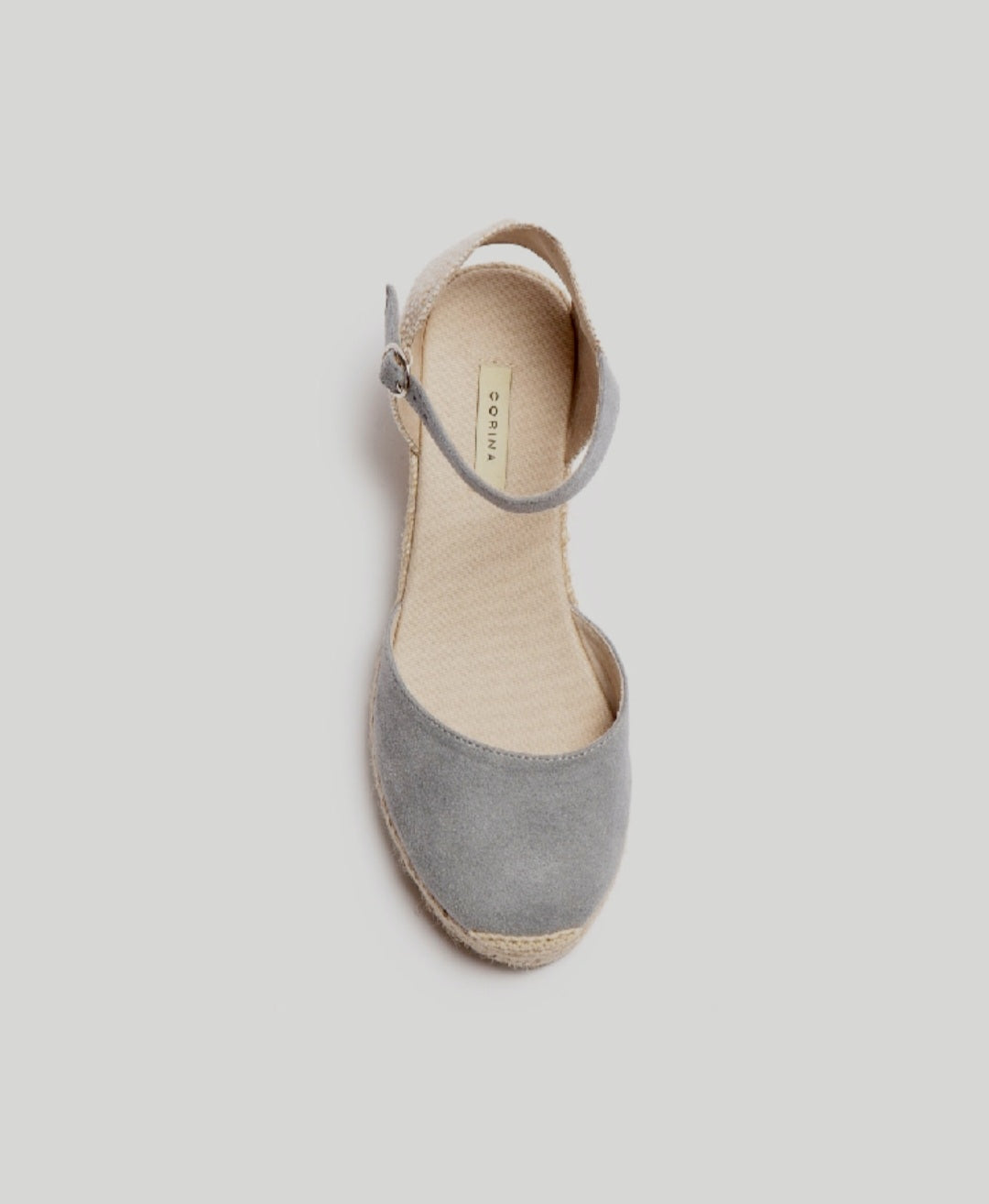 Corina Sky Blue Closed Wedge Espadrilles