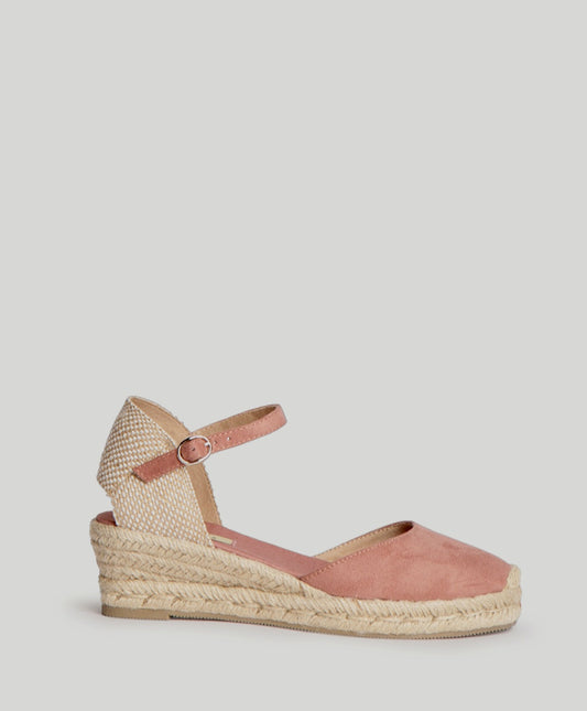 Espadrilles compensées fermées Corina Rose pastel