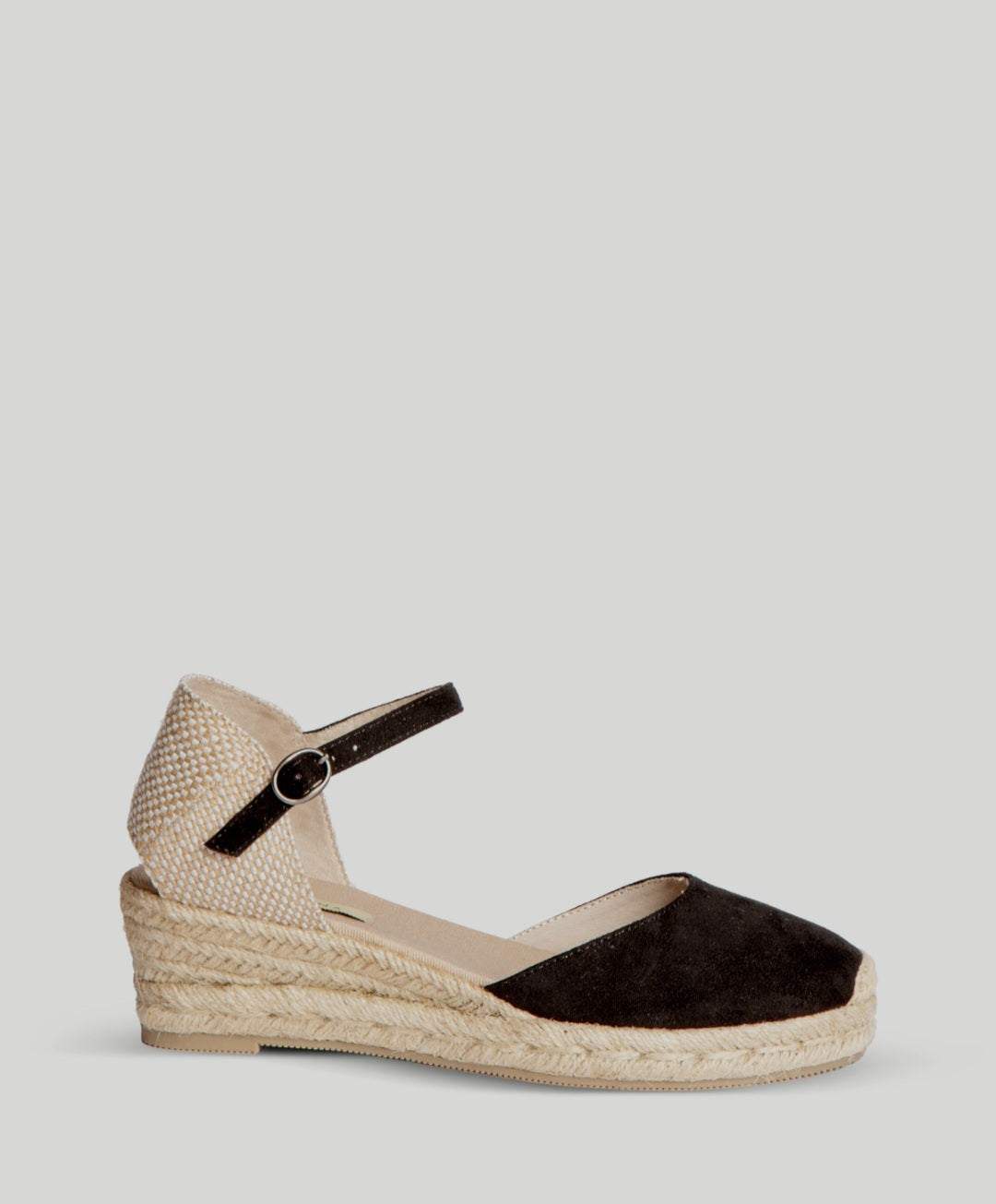 Espadrilles compensées fermées Corina Noir