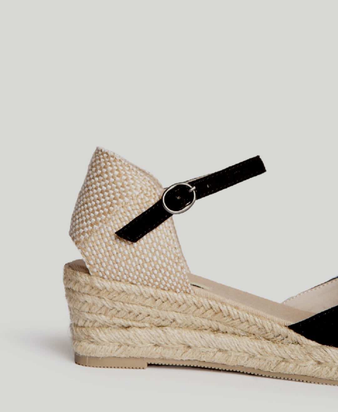 Espadrilles compensées fermées Corina Noir