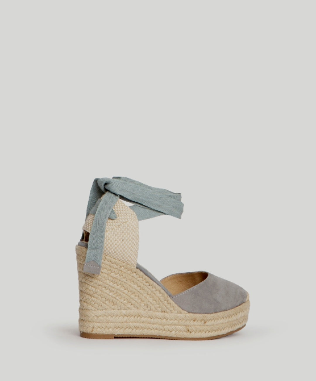 Corina Sky Blue Lace-Up Wedge Espadrilles