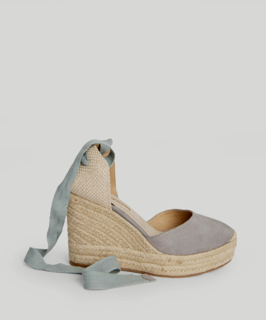 Corina Sky Blue Lace-Up Wedge Espadrilles