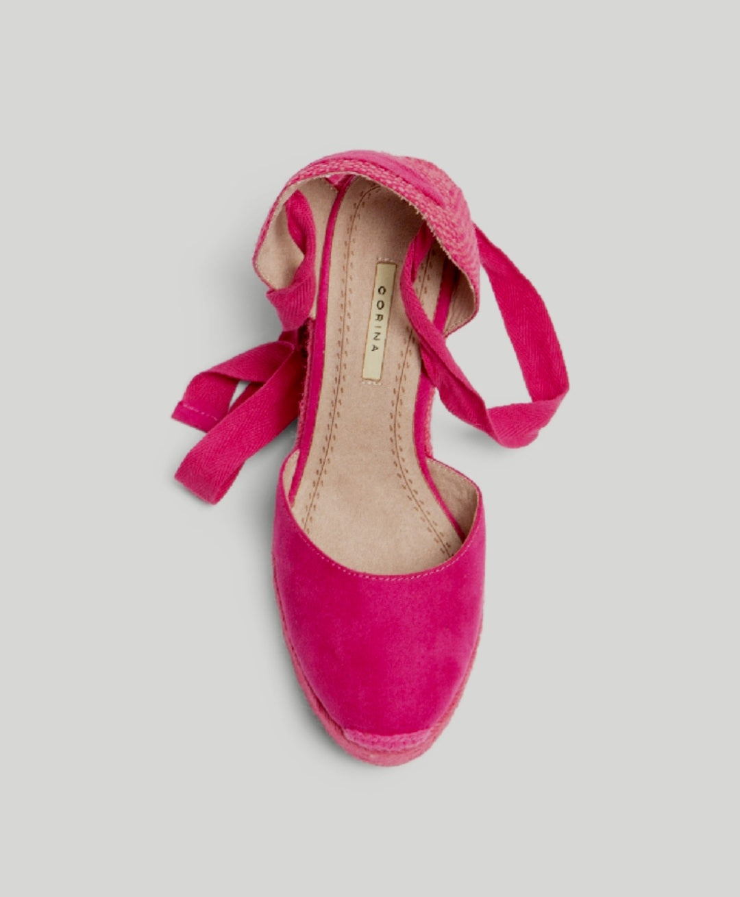 Corina Fuchsia Lace-Up Wedge Espadrilles