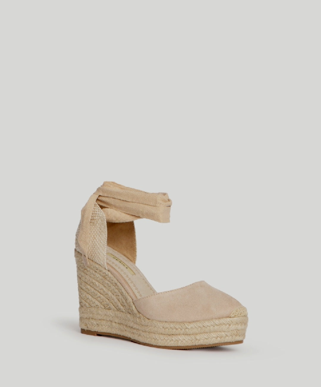 Espadrilles compensées beige hotsell