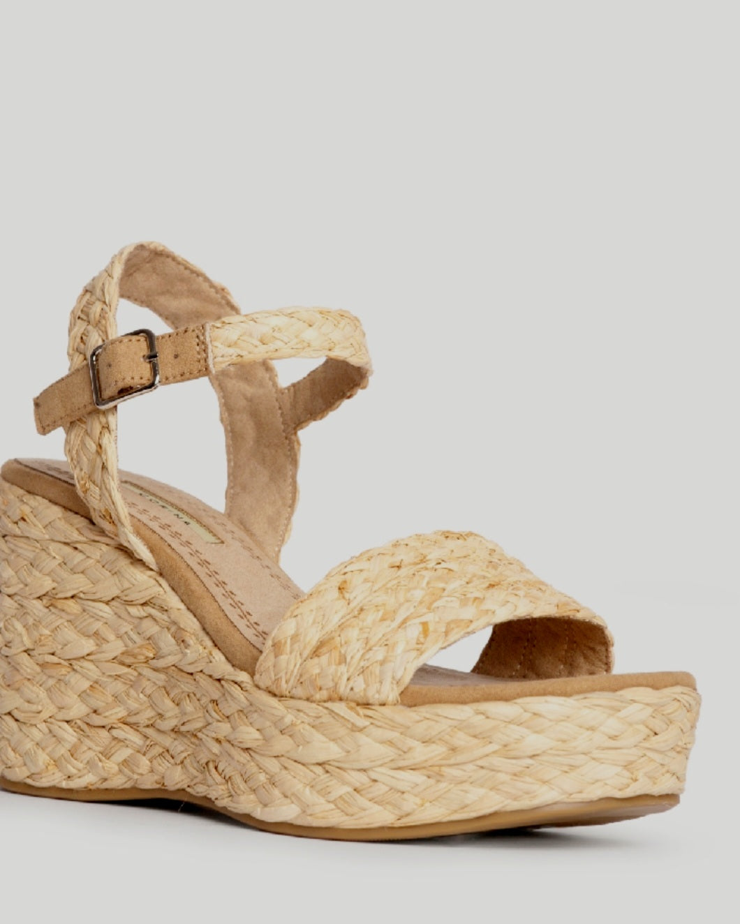 Corina Braided Wedge Espadrilles Natural