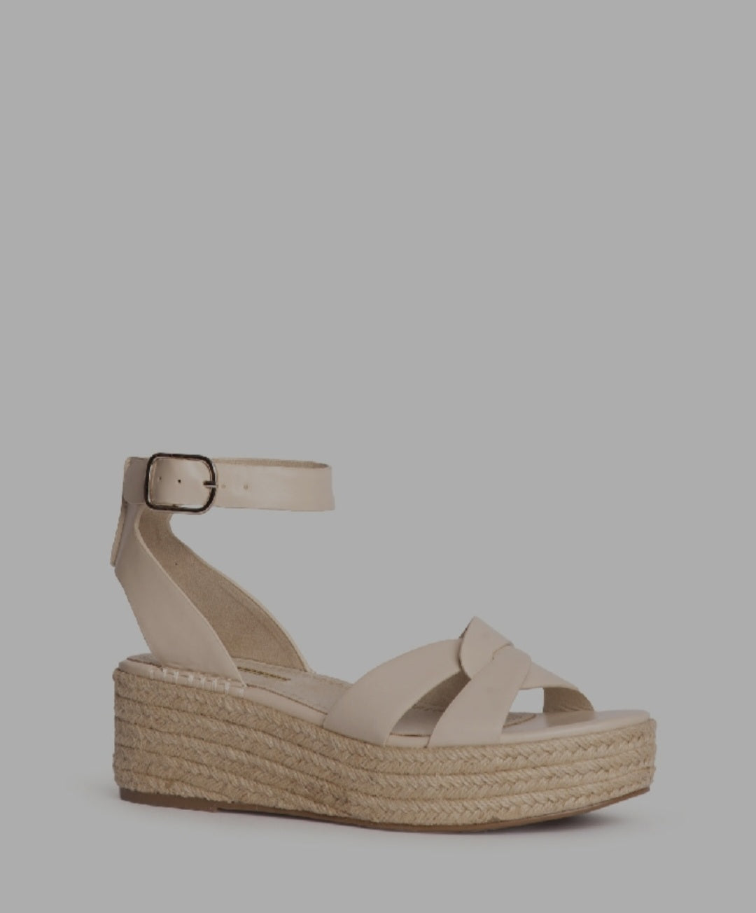 Corina Beige Platform Espadrilles