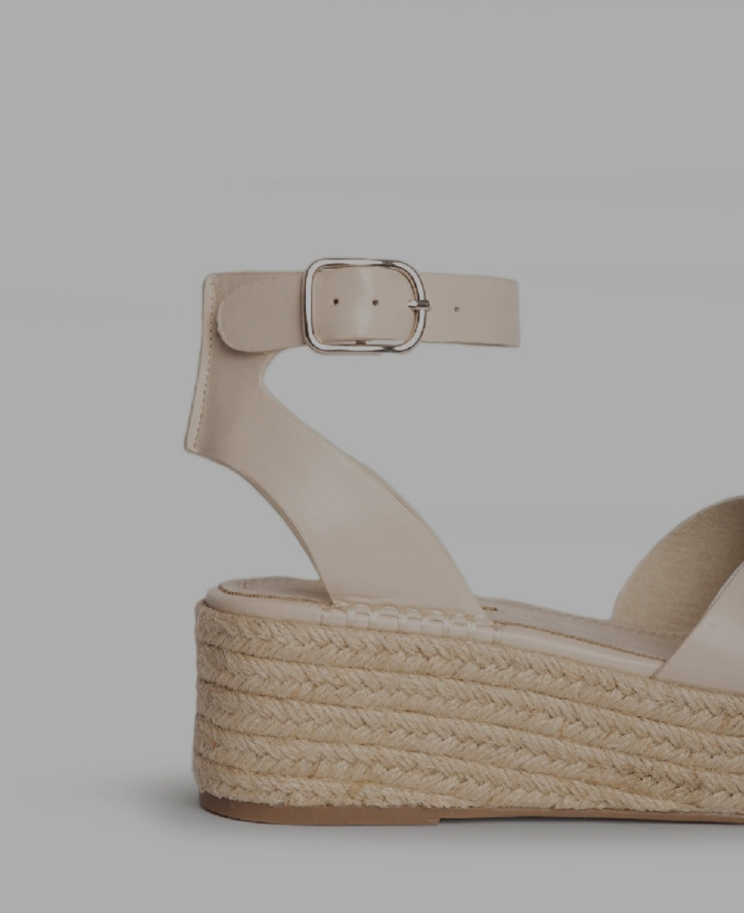 Corina Beige Platform Espadrilles