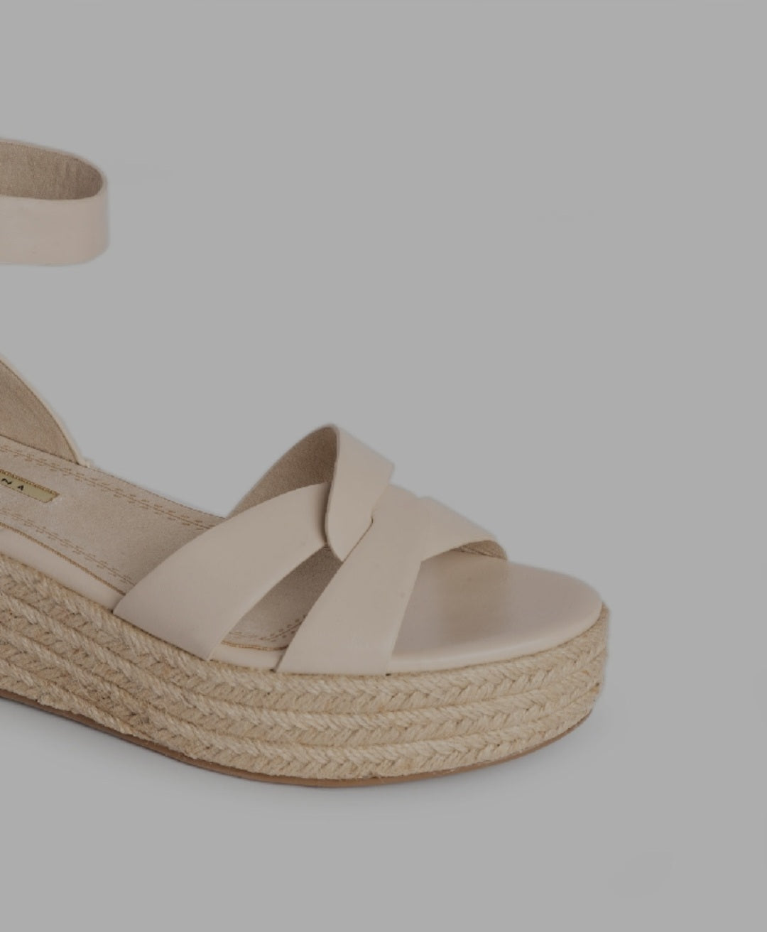 Corina Beige Platform Espadrilles