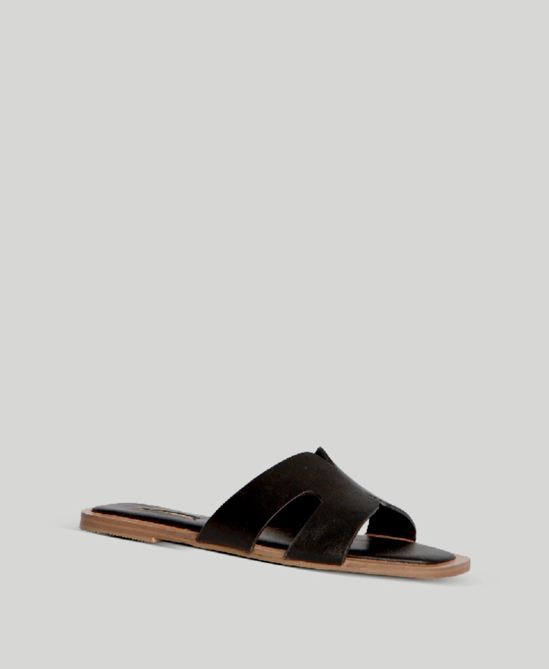 Corina Black Flat Mules