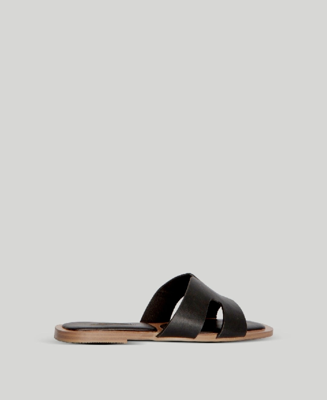 Corina Black Flat Mules