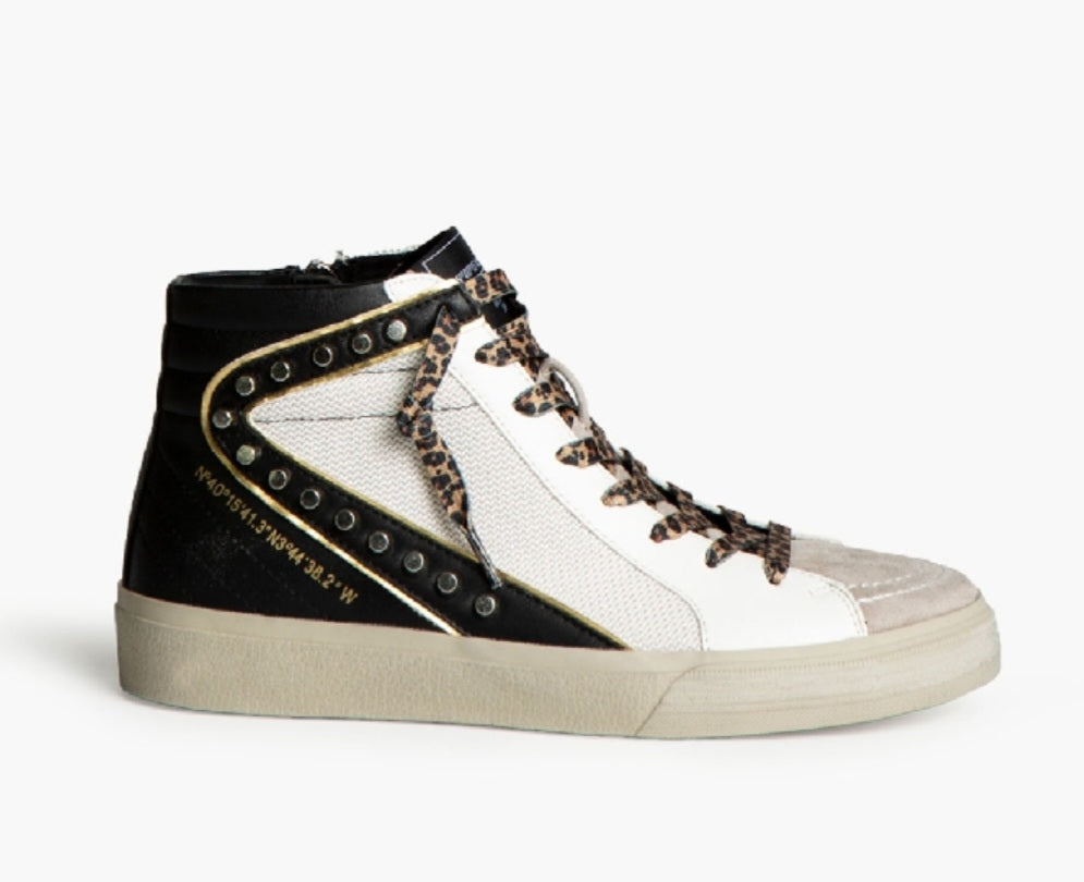 Corina Black &amp; White High Top Sneakers