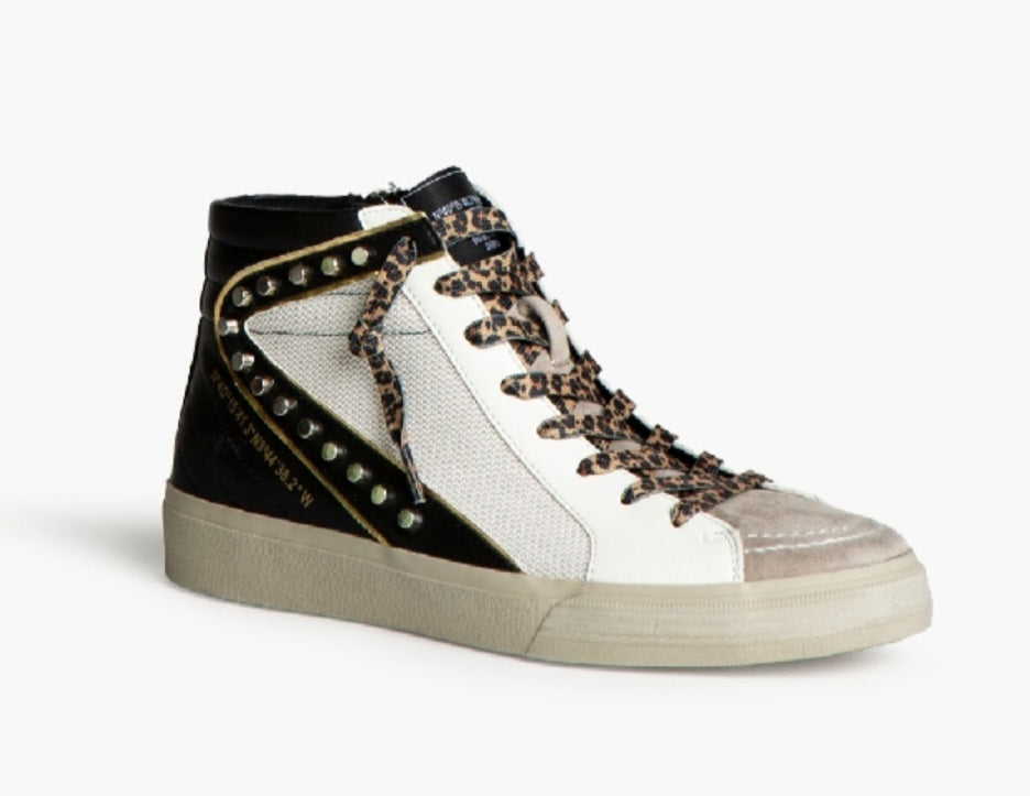 Corina Black &amp; White High Top Sneakers