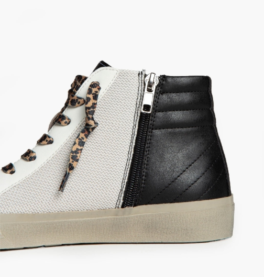 Corina Black &amp; White High Top Sneakers