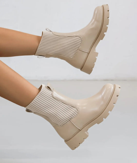 Boots chaussettes Beige