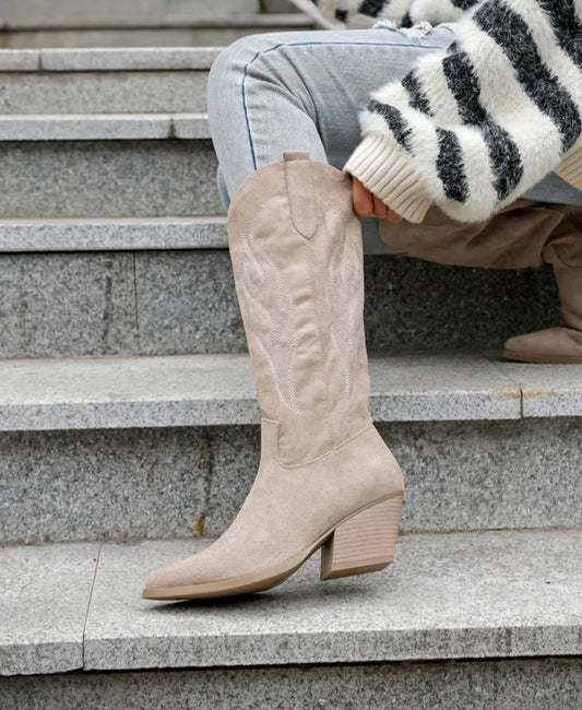 Bottes santiags Beige