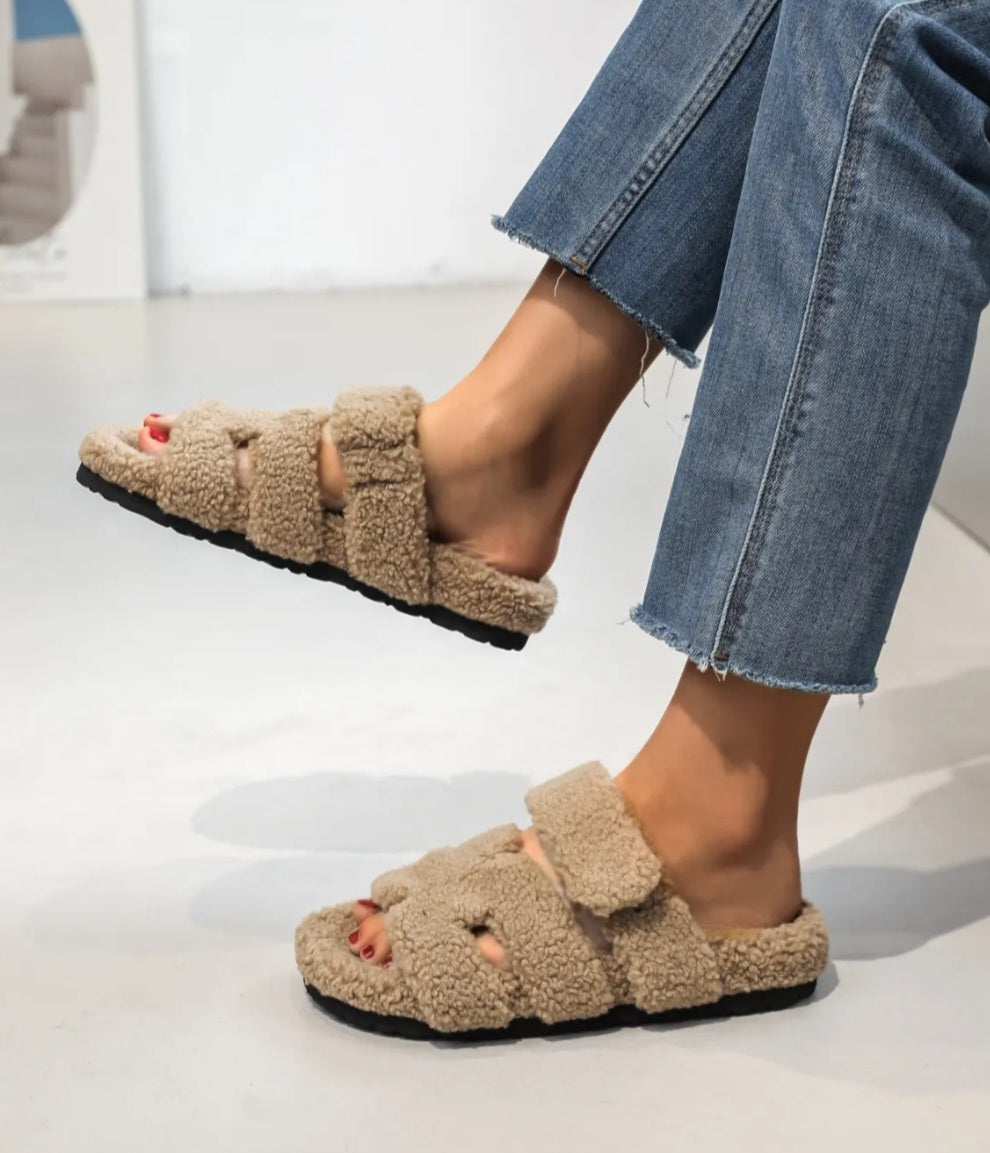 Mules H sherpa Taupe 