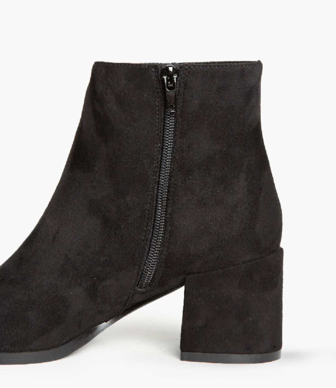 Corina Black Suede Ankle Boots