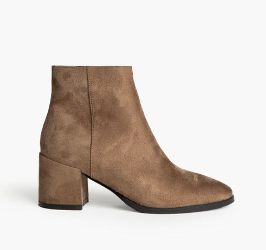 Bottines suédine Corina Taupe