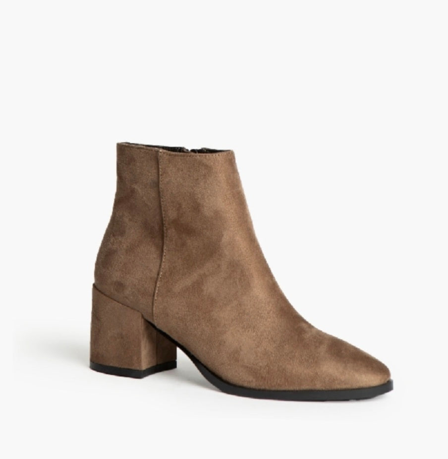 Bottines suédine Corina Taupe