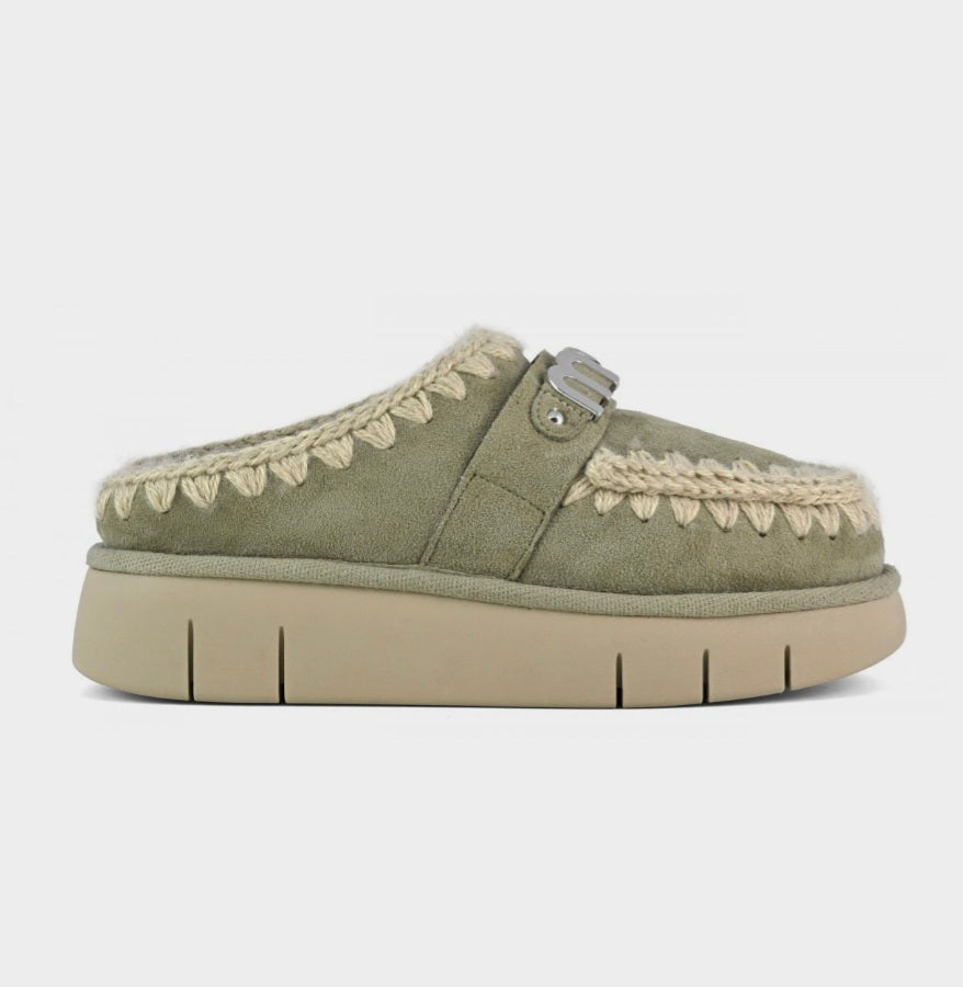 Mou bounce clog metal logo Khaki 