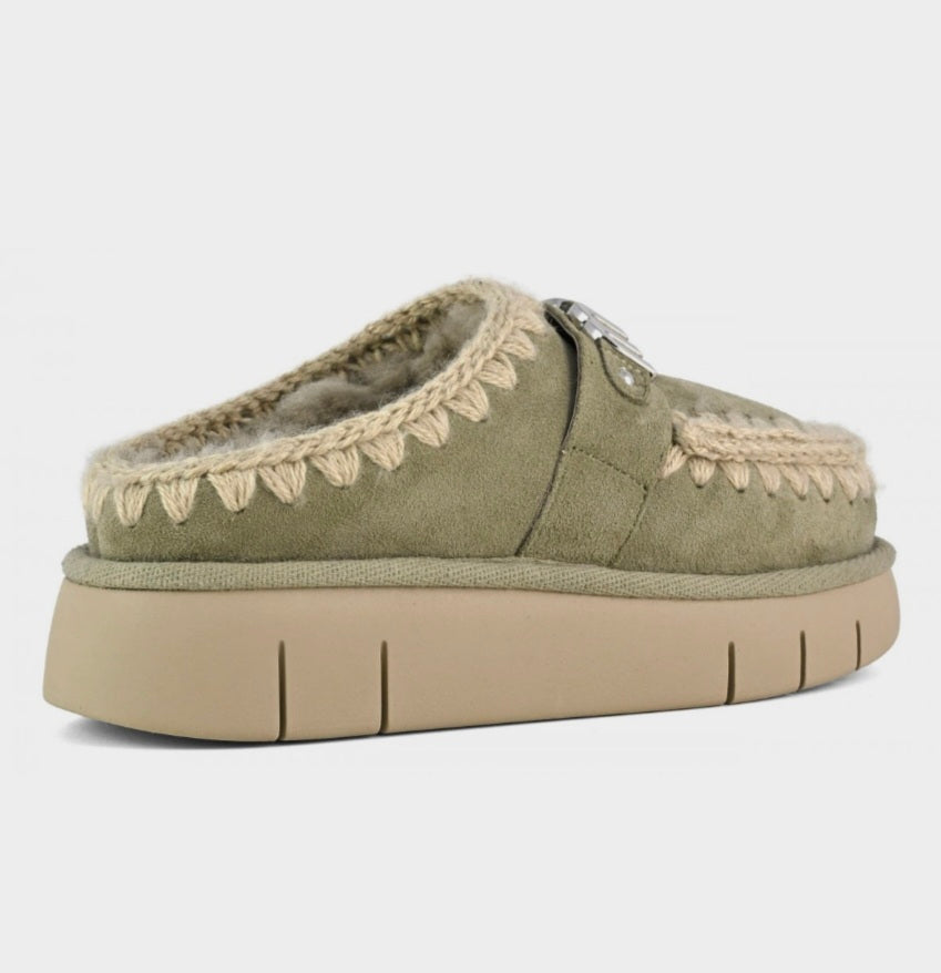 Mou bounce clog metal logo Khaki 