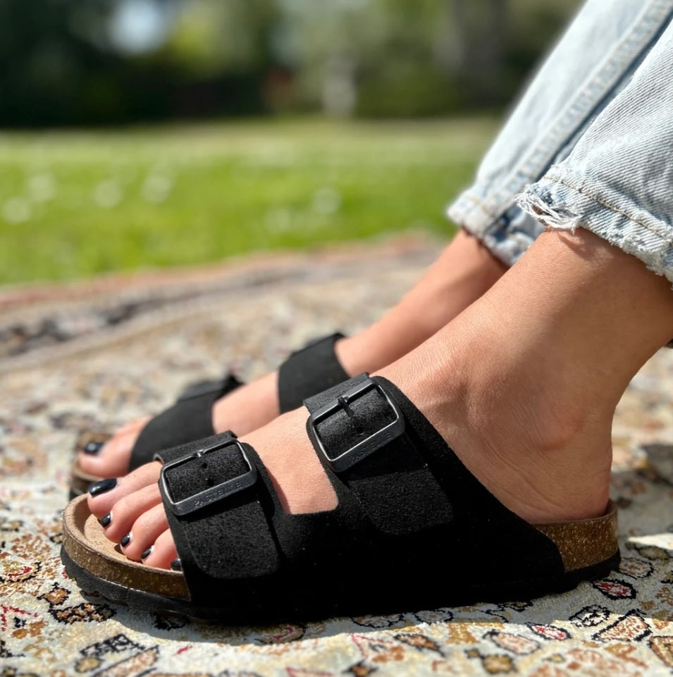 Mules Joy Cuir Pastelle Paris Noir