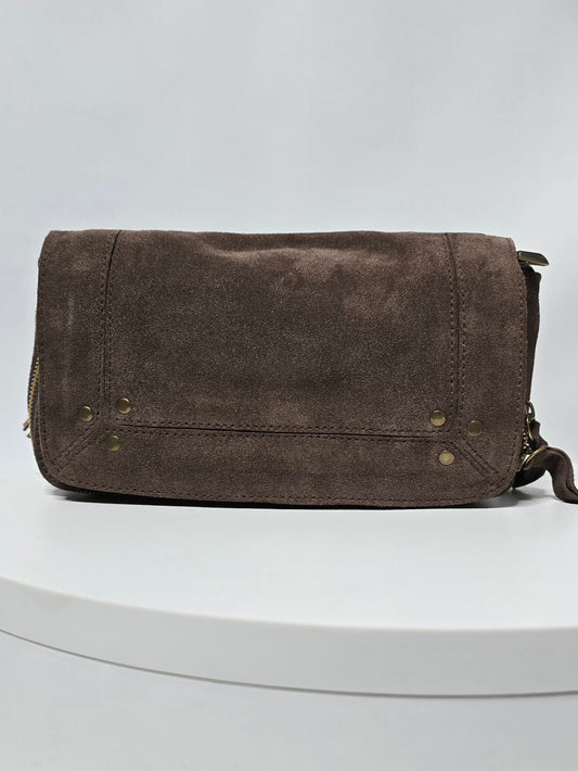 Large Jérôme bag with 3 compartments, Chocolate