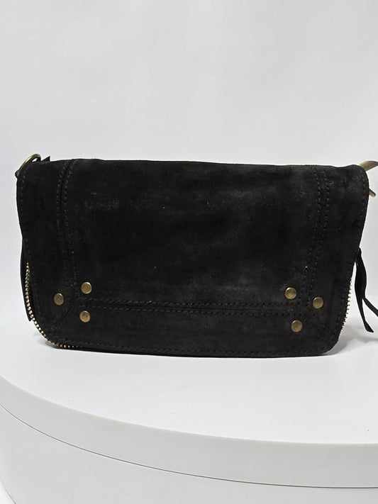 Jérôme bag, small model, black suede