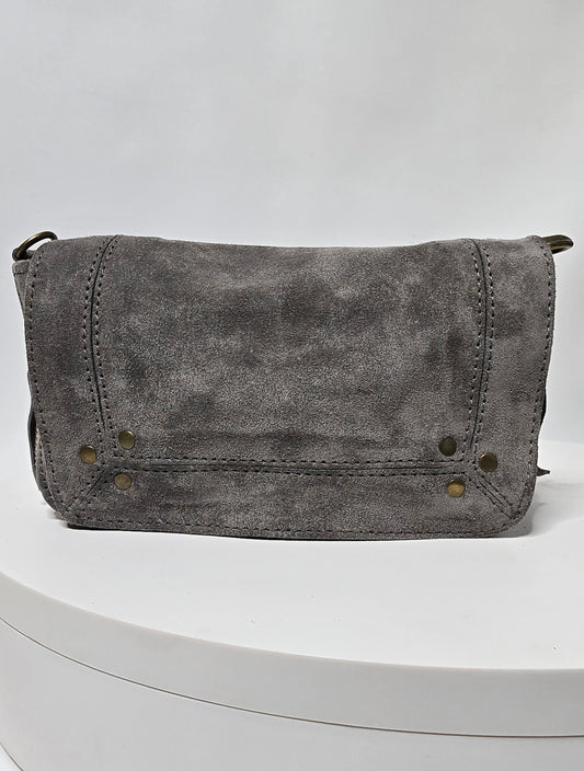 Jérôme bag, small model, grey suede